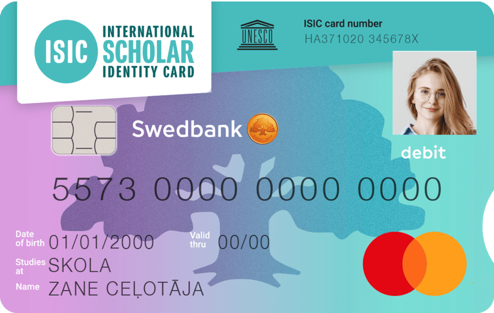 Swedbank ISIC skolēna karte