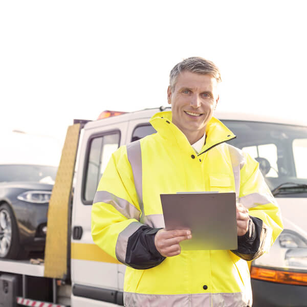 Auto evakuatora vadītājs klienta ērtībai piefiksē KASKO polises numuru