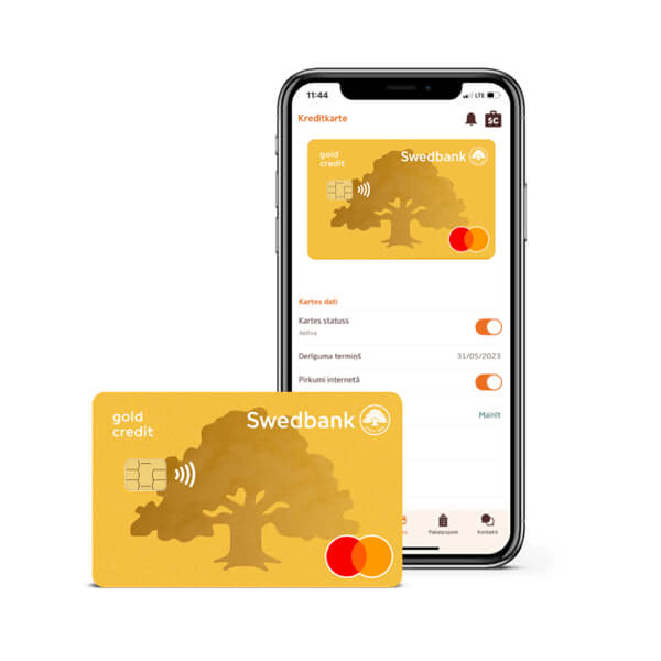 Kredītkarte pieejama ne tikai plastikāta formā, bet arī mobilajā aplikācijā